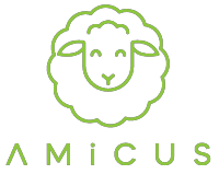 Grünes AMiCUS Logo Schaf